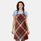 Tablier Modern Red Beige Christmas Pattern (Porté)