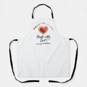 Tablier Modern Red Heart Cookie Minimalist Bakery Baking (Recto)