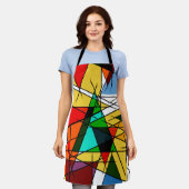 Tablier Modern Triangle Colorful Geometric  (Porté)