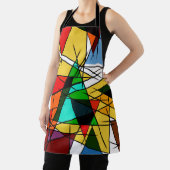 Tablier Modern Triangle Colorful Geometric  (Insitu)