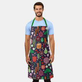 Tablier Modern Vegetable Pattern (Porté)