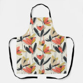Tablier moderne à fleurs abstraites de printemps t (Recto)