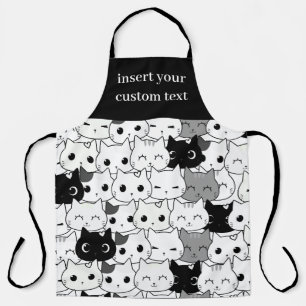 Tablier moderne à motif de chats drôles Kawaii