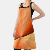 Tablier Moderne Abstrait Graphique Fractal Orange Rouge Va (Insitu)