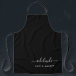 Tablier Moderne Black Hair Stylliste Maquillage Artiste Sa<br><div class="desc">Salon moderne Black Hair Styliste Maquillage Artiste Salon Nom Apron.</div>