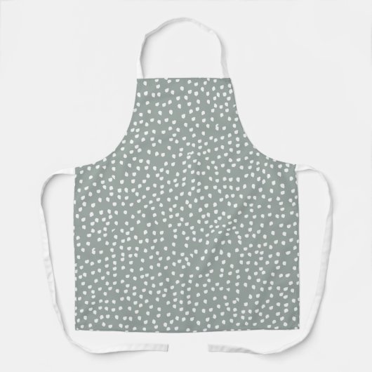 Tablier Moderne Boho bleu à pois (Recto)