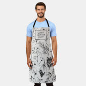 Tablier Moderne Botanique Blush rose Floral Business (Porté)