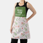 Tablier Moderne Charmant rose Vert Motif Floral (Insitu)