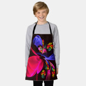 Tablier Moderne coloré Floral Abstrait Art Motif #06 (Porté)