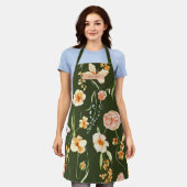 Tablier Moderne Floral Green Grace Chic tendance (Porté)