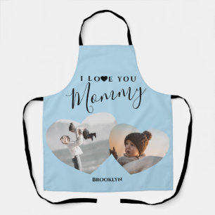 Tablier Moderne Je t'aime maman   2 Photo cardiaque
