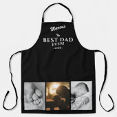 Tablier Moderne Meilleur papa Jamais Père`Jour Keepsaké 3  (Recto)