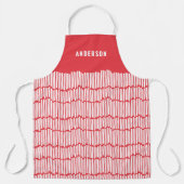 Tablier moderne minimaliste rouge élégant (Recto)