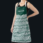 Tablier moderne minimaliste vert graphique élégant<br><div class="desc">Design vert graphique moderne minimaliste Noël,  anniversaire,  cadeau d'anniversaire.</div>