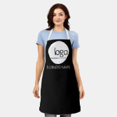 TABLIER MODERNE MONOCHROME MARQUE D'AFFAIRES UNIFORME NOM (Porté)