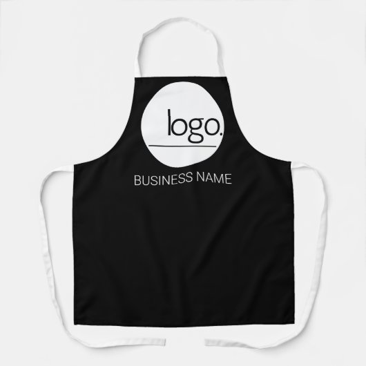 TABLIER MODERNE MONOCHROME MARQUE D'AFFAIRES UNIFORME NOM (Recto)