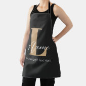 Tablier Moderne Monogramme Initiale L & Nom Personnalisé (Insitu)