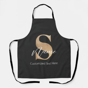 Tablier Moderne Monogramme Initiale S & Nom Personnalisé