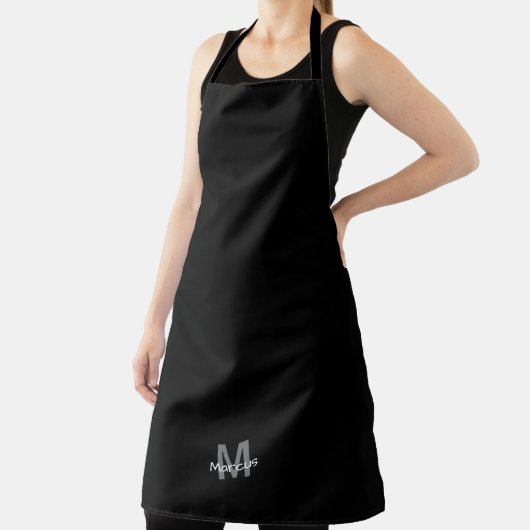 Tablier Moderne Monogramme Noir (Insitu)