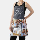 Tablier moderne multi photo collage papa script Apron (Insitu)