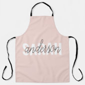 Tablier Moderne Pastel Rose Beauté Personnalisée Vous Nom (Recto)