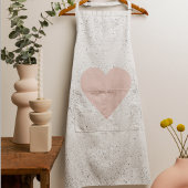 Tablier Moderne Pastel Rose & Coeur Beau Cadeau