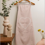 Tablier Moderne Pastel Rose & Coeur Minimaliste Beau Cadea<br><div class="desc">Moderne Pastel Rose & Coeur Minimaliste Beau Cadeau</div>