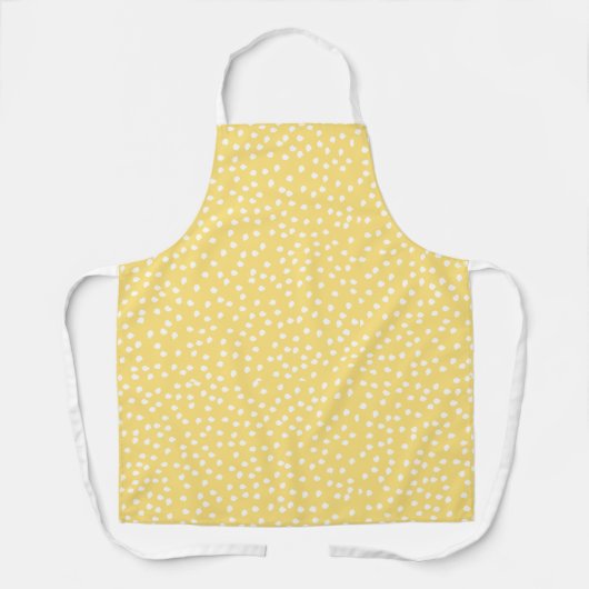Tablier Moderne Rétro Cute jaune Polka Dot (Recto)