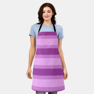 Tablier Moderne Simple 2 Tone Bande Géométrique Rose Lilac