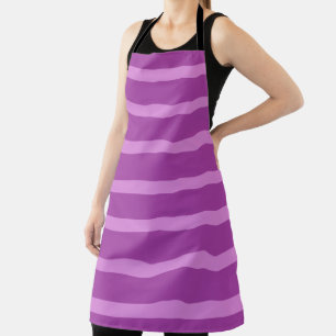 Tablier Moderne Simple 2 Tone Bande Géométrique Rose Lilac