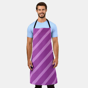 Tablier Moderne Simple 2 Tone Bande Géométrique Rose Lilac