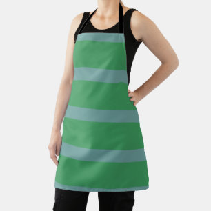 Tablier Moderne Simple 2 Tone Stripe Géométrique bleu vert