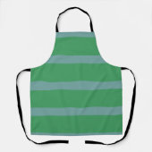 Tablier Moderne Simple 2 Tone Stripe Géométrique bleu vert (Recto)