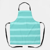 Tablier Moderne Simple 2 Tone Stripe Géométrique bleu vert (Recto)
