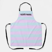 Tablier Moderne simple bande à deux tons bleu géométrique  (Recto)