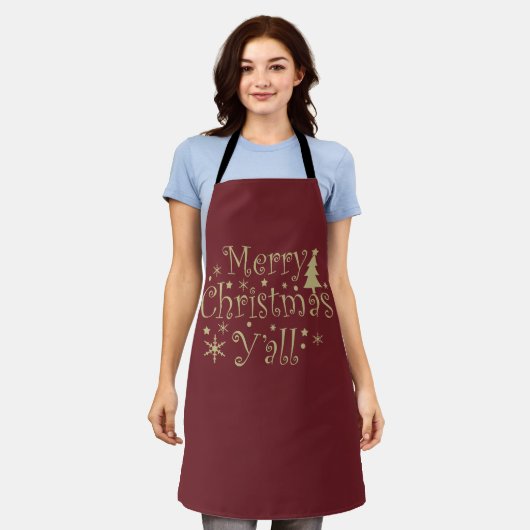 Tablier Moderne Simple Joyeux Noël fête (Porté)