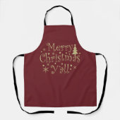 Tablier Moderne Simple Joyeux Noël fête (Recto)