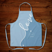 Tablier Moderne stylish élégant Script Mère's Day Bleu