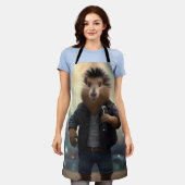 Tablier "Mohawk Capybara : Faire bouger la rivière !" (Porté)