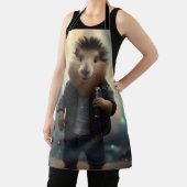 Tablier "Mohawk Capybara : Faire bouger la rivière !" (Insitu)