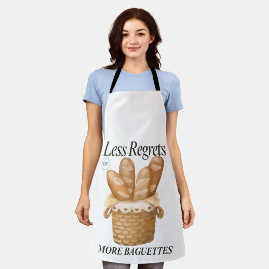 Tablier Moins De Regrets Plus De Baguettes Drôle Pain Fran (Porté)