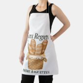 Tablier Moins De Regrets Plus De Baguettes Drôle Pain Fran (Insitu)