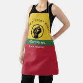 Tablier Mois de l'histoire noire Texte courbe afro-américa (Insitu)