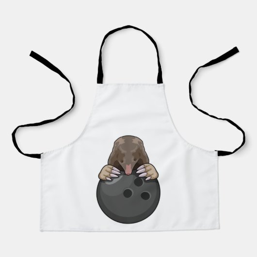 Tablier Mole à Bowling avec Bowling balle (Recto)