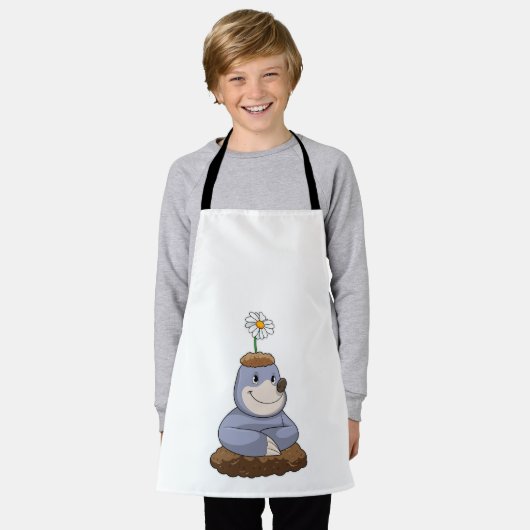Tablier Mole avec Fleur marguerite (Porté)