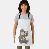 Tablier Mole avec ver de terre (Insitu)