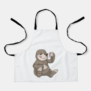 Tablier Mole avec ver de terre