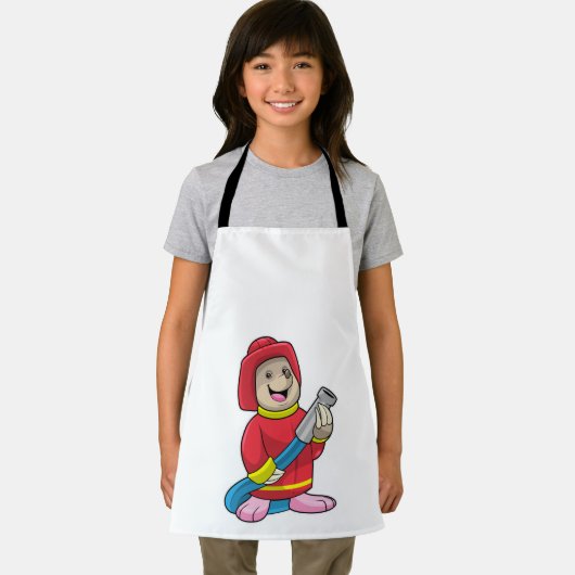 Tablier Mole comme pompier avec tuyau (Insitu)