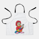 Tablier Mole comme pompier avec tuyau (Recto)