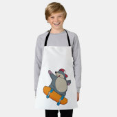 Tablier Mole en skate avec skateboard (Porté)
